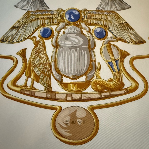 Hermes Scarf "Egypte" by Caty Latham Vintage - Picture 9 of 10